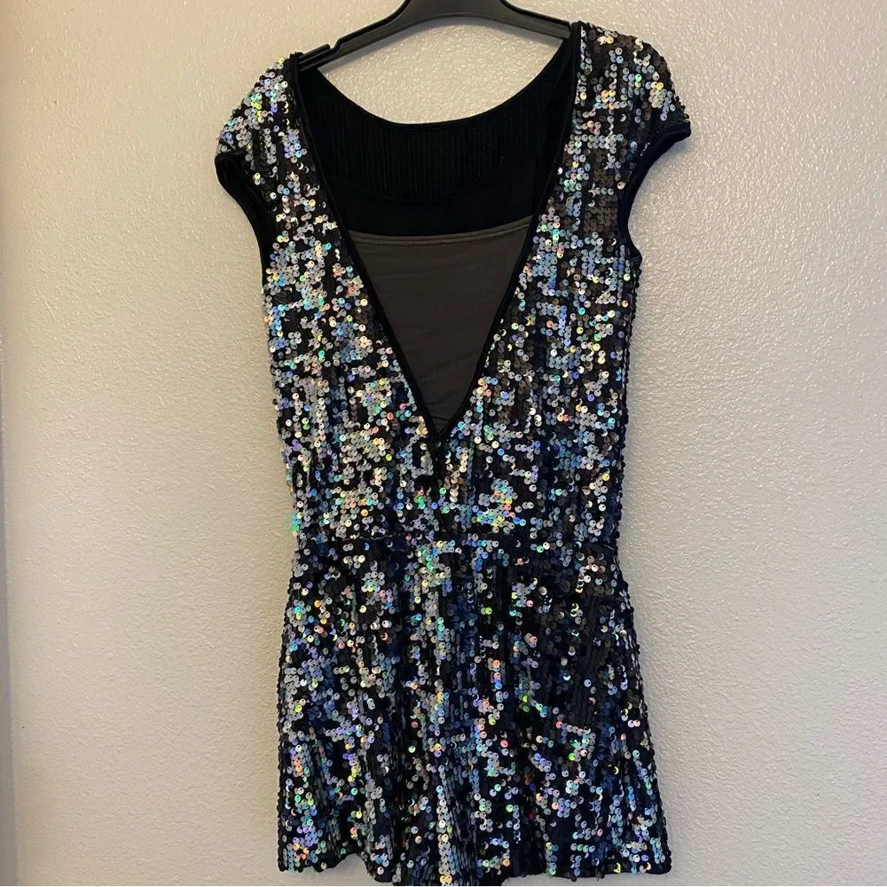 WEISSMAN Dance Costume sequin leotard Hologram Ultra Sparkle Romper SQ12140 SA